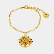 Bracciale in Metallo con albero e peperoncini