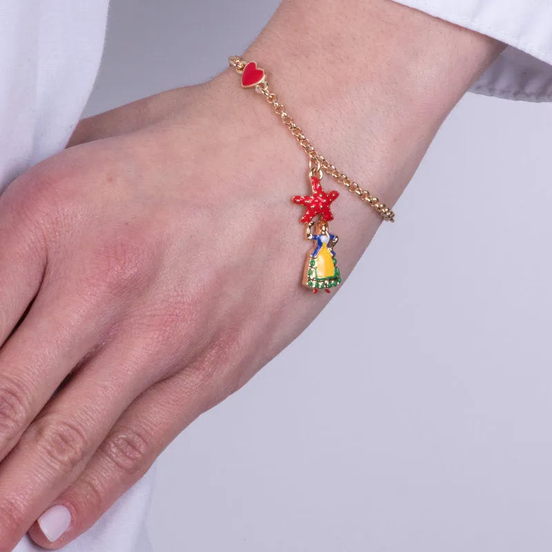 Bracciale in Metallo con donna e stella