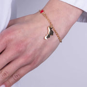 Bracciale in Metallo con simbolo calabria e cuore rosso