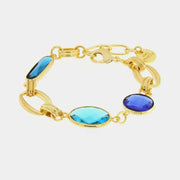 Bracciale in Metallo con cristalli blu