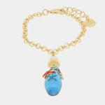 Bracciale in Metallo con bottgilina ovale e stelle marine