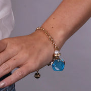 Bracciale in Metallo con bottiglina blu