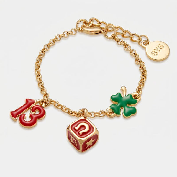 Bracciale in Metallo con dado della fortuna - BYSIMON gioielli