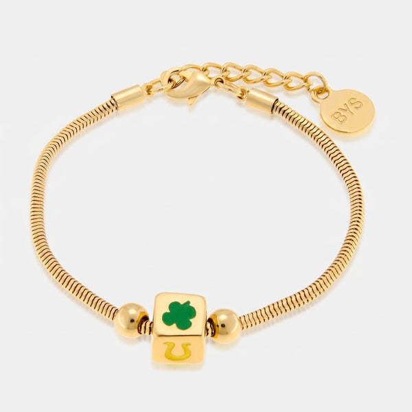 Bracciale in Metallo con dado della fortuna - BYSIMON gioielli