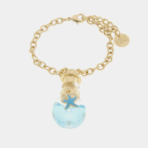 Bracciale in Metallo con bottigliana e stella blu
