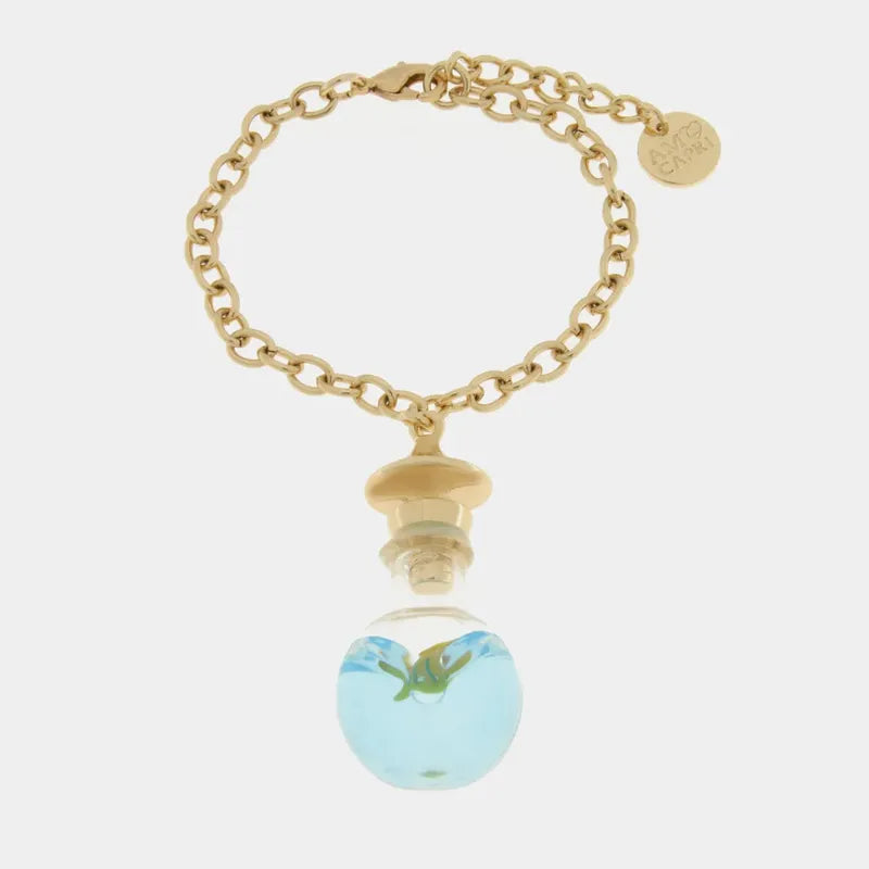 Bracciale in Metallo con bottiglina e stella marina