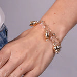 Bracciale in Metallo con campenelle gold multifilo - BYSIMON gioielli