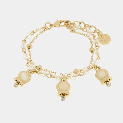 Bracciale in Metallo con campenelle gold multifilo - BYSIMON gioielli