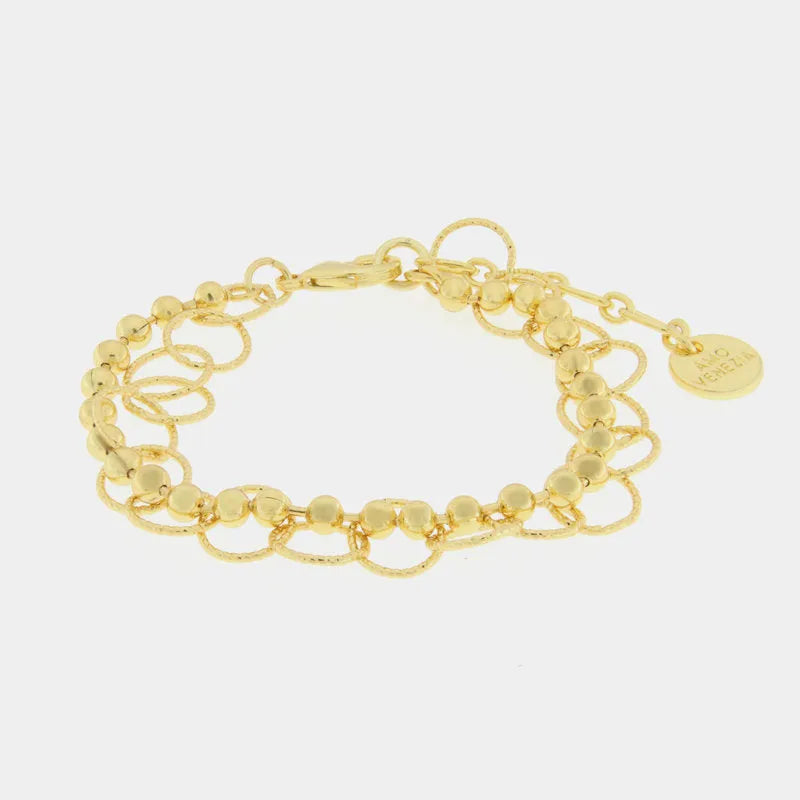 Bracciale in Metallo multifilo con cerchi