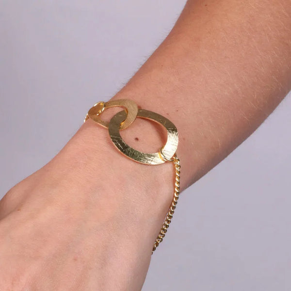 Bracciale in Metallo con due cerchi - BYSIMON gioielli