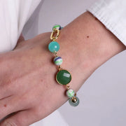 Bracciale in Metallo con cristalli colorati