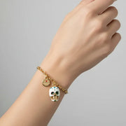 Bracciale in Metallo con capuzzella bianca