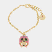 Bracciale in Metallo con capuzzella rosa