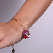 Bracciale in Metallo con capuzzella viola