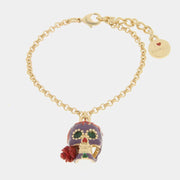 Bracciale in Metallo con capuzzella viola