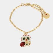 Bracciale in Metallo con capuzzella bianca