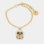 Bracciale in Metallo con capuzzella bianca impreziosita da fiori colorati AMONAPOLI - gioiello BySimon