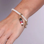 Bracciale in Metallo con schiaccianoci con cappello nero