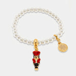 Bracciale in Metallo con schiaccianoci con cappello rosso