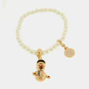 Bracciale in Metallo con pupazzo di neve