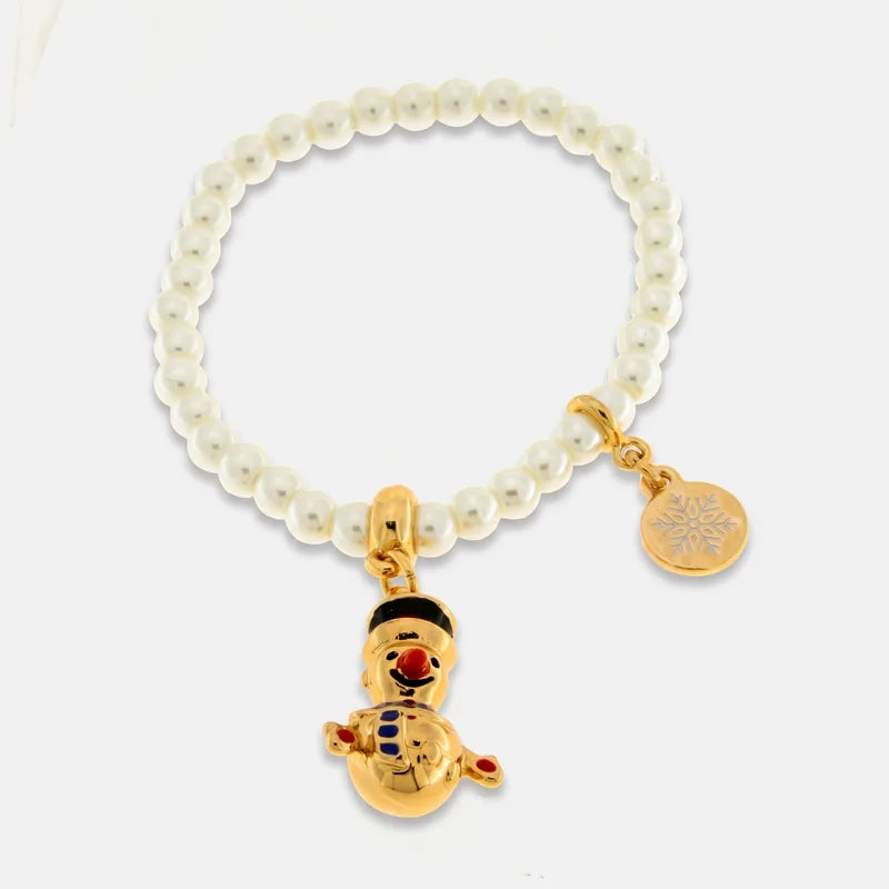 Bracciale in Metallo con pupazzo di neve