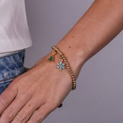 Bracciale in Metallo con fiocchi di neve e albero di natale