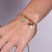 Bracciale in Metallo con fiocchi di neve e renna