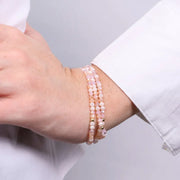 Bracciale in Metallo multifilo con perline arancioni