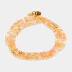 Bracciale in Metallo multifilo con perline arancioni - BYSIMON gioielli