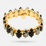 Bracciale in Metallo con cristalli nelle sfumature del nero AMOVENEZIA - gioiello BySimon