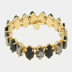Bracciale in Metallo con cristalli nelle sfumature del nero AMOVENEZIA - gioiello BySimon