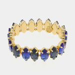 Bracciale in Metallo con cristalli nelle sfumature del blu - BYSIMON gioielli