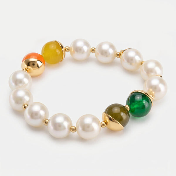 Bracciale in Metallo con perle e pietre colorate AMOVENEZIA - gioiello BySimon