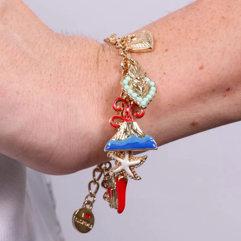 Bracciale in Metallo con simboli Napoli - BYSIMON gioielli