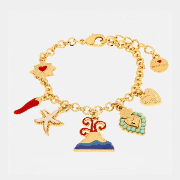 Bracciale in Metallo con simboli Napoli - BYSIMON gioielli