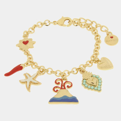 Bracciale in Metallo con simboli Napoli - BYSIMON gioielli