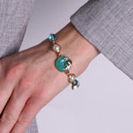 Bracciale in Metallo con pendente  e stelle marine - BYSIMON gioielli