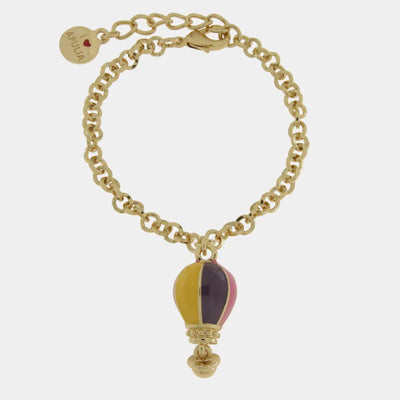 Bracciale in Metallo con mongolfiera multicolor - BYSIMON gioielli