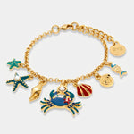 Bracciale con granchio stelle marine e conchiglie | collana con conchiglie | BYSIMON