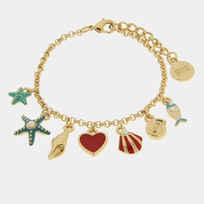Bracciale con cuore stelle marine e conchiglie | gioielli con conchiglie | BYSIMON