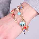 Bracciale in Metallo con conchiglie e stelle marine bys - gioiello BySimon