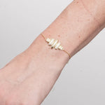 Bracciale in Metallo ovali alternati lisci e pavè - BYSIMON gioielli