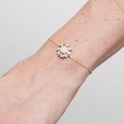 Bracciale in Metallo fiore zirconato