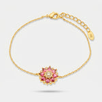 Bracciale in Metallo fiore zirconato - BYSIMON gioielli