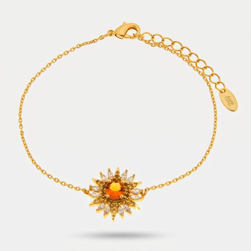 Bracciale in Metallo sole zirconato - BYSIMON gioielli