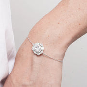 Bracciale in Metallo zirconato con punti luce verdi