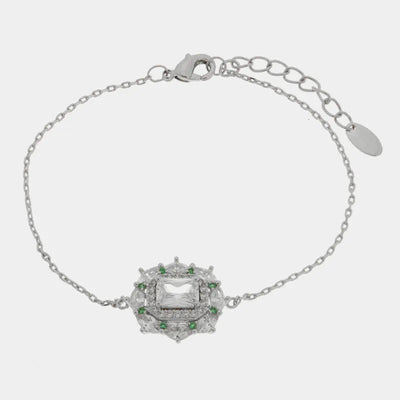 Bracciale in Metallo zirconato con punti luce verdi