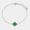 Bracciale in Metallo fiore verde