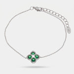 Bracciale in Metallo fiore verde - BYSIMON gioielli