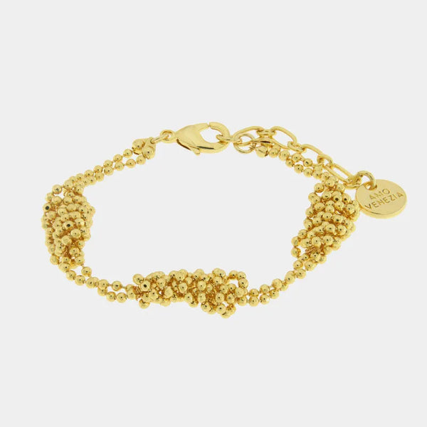 Bracciale in Metallo con perline intrecciate - BYSIMON gioielli